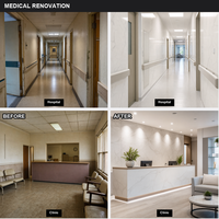 Service OEM Panneau mural SPC effet marbre, 3,6 mm, 1220x2800 mm, antidérapant, anti-moisissure, pour bureaux commerciaux, hôpitaux
