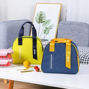 Polyester Lunchtassen Voor Kantoormedewerker Student Food Carry Tote Bento Tas Aluminiumfolie Thermische Isolatie Picknick Koeltassen