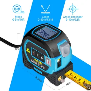 Laser Tape Measure 3 In 1 Rechargeable Digital Distance Meters With Battery Charger 40M Measure 5M Tape Measure