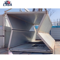 Maison préfabriquée mobile en acier pliable facile et bureau pour hôtels Maison préfabriquée pliable extérieure