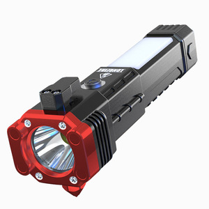 Car Safety Hammer Multifunctional LED Flashlight Power Flash Lights Emergency Fire Self-rescue Breaking Window Self-defense