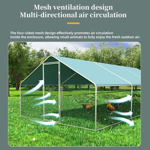 Poulailler Mobile Moderne d'Extérieur en Métal de Type Cage avec Enclos Intégré - Product Image 5