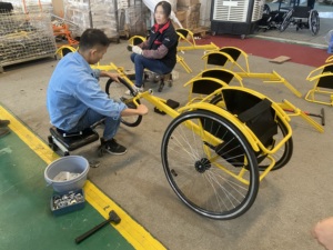 Factory Customize Aluminum Ultra-Light 30/32/34/36/38cm width Track Racing Speed King Manual Athletic Wheelchair For Disable - Product Image 6