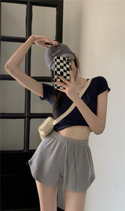 Shorts <span class=keywords><strong>de</strong></span> course d'été pour femmes, shorts respirants à jambe large, <span class=keywords><strong>taille</strong></span> haute, pantalon <span class=keywords><strong>de</strong></span> <span class=keywords><strong>sport</strong></span> en forme <span class=keywords><strong>de</strong></span> A, <span class=keywords><strong>grande</strong></span> <span class=keywords><strong>taille</strong></span> - Product Image 6