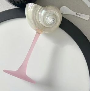 Nicho creativo Vintage pintado a mano para copas de champán y flautas Cute Natural Conch Metal Ice Cream Cups Low Tamps - Product Image 1