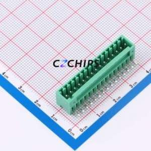 MX2EDGR-2.5-15P-GN01-Cu-A Plug-in Terminal Block Bent Lead Through Hole,P=2.5mm Board-to-Board / Socket Closed 1x15P 2.5mm Green - Product Image 1