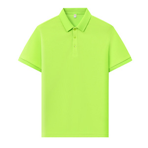 Polo Shirt Solid Color Polyester Fiber Short Sleeve Daily Wear Work Uniforms Team Apparel Customizable Logo Printed - Product Image 1