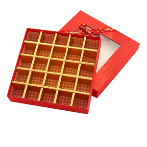 Luxury Mooncake Box Tin Order Mini Paper Chocolate Tree Ornament Empty Boxes With Dividers for Cookies Christmas With Bag