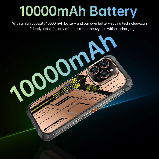 Wholesale Rugged I18 10000mAh Android14 32MP+68MP Night Vision Rugged Phone 6.8 Inch IP68 Waterproof Dustproof Rugged SmartPhone