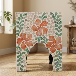 Mesa de Centro Moderna de Nácar con Incrustaciones Decorativas Hechas a Mano, Tamaño Personalizable, Mueble Premium para Sala de Estar - Product Image 3