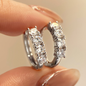Listos para Enviar al por Mayor, Pendientes de Aro con Circonitas y Baño de Oro de 18K para Mujer - Product Image 2