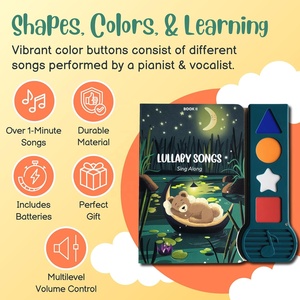 Livre sonore interactif pour les tout-petits avec <span class=keywords><strong>chansons</strong></span> berceuses, <span class=keywords><strong>comptines</strong></span>, jouet Montessori - Product Image 2