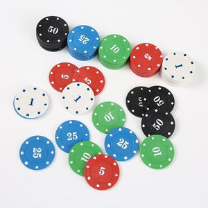 Fichas de Póker ABS 4G al por Mayor, 4cm, Fichas Numéricas Coloridas para Juegos de Mesa Familiares y de Club - Product Image 3