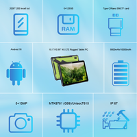 Tablette PC 10,95 pouces avec écran 2K, processeur MTK G99, 6+128 Go, robuste IP67, batterie 10000 mAh, NFC, 4G LTE, Android 16, fournisseur OEM ODM en gros