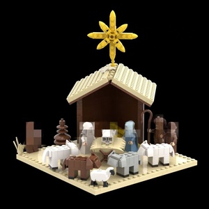 Crèche DIY personnalisée : Scène de la Nativité en blocs de construction en plastique pour adultes – Décoration spirituelle et cadeau de foi - Product Image 1