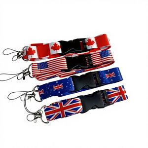 Herstellerangepasste Nationalflaggen-Handyschlaufe ID-Schlüsselband Ausweishalter Schlüsselband Schulband Polyester-Schlüsselband - Product Image 2
