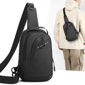 Men's <b>Chest</b> Bag Large Capacity Crossbody Bag Black Outdoor Sports <b>Storage</b> Bag Everyday Use - Product Image 1