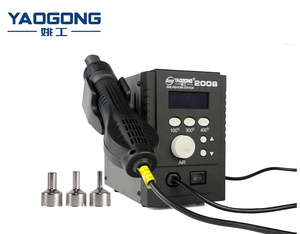 Estación <span class=keywords><strong>de</strong></span> Aire Caliente 700W con Pantalla Digital LED, Estación <span class=keywords><strong>de</strong></span> Retrabajo SMD <span class=keywords><strong>BGA</strong></span> con Pistola <span class=keywords><strong>de</strong></span> Calor <span class=keywords><strong>de</strong></span> Viento Suave 110V 220V para Reparación <span class=keywords><strong>de</strong></span> Placas Base <span class=keywords><strong>de</strong></span> iPhone - Product Image 1