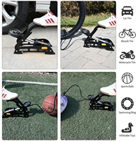 BAIMEI Portable psi Tire Inflation Inflators air Pump for Car Tires and Inflatables Foot Pump