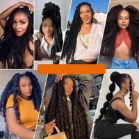 Prix de gros Aurasilva Extensions de cheveux synthétiques en fibre haute température, non inflammables, à boucles crépues, en queue de cheval, trame simple, pour crochet