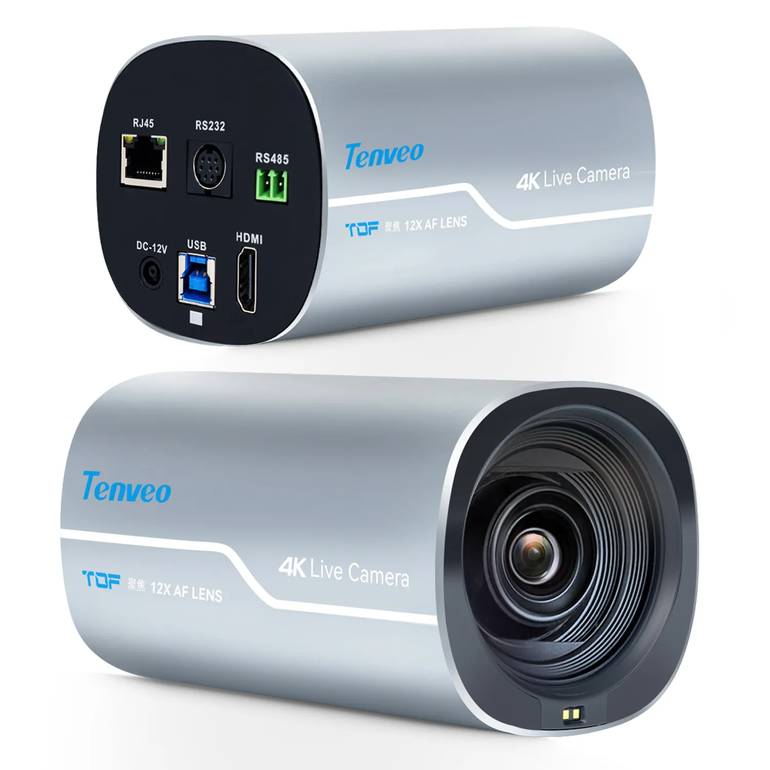 Schermo verticale Tenveo podcasting 12x4k NDI box fotocamera HDMI USB fotocamera per la trasmissione