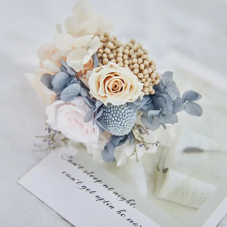 Fleur de décoration de mariage corsage de mariée broche de fleurs séchées décoration de fleurs séchées pour événement de mariage