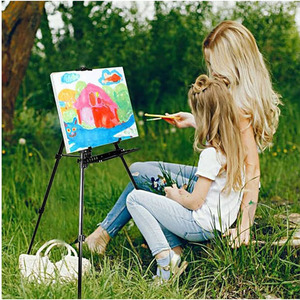 Chevalet de croquis manuel Bertha avec plateau, en fer noir, portable pour l'extérieur, support de peinture sur trépied pour exposition artistique - Product Image 4