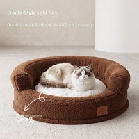 Lit pour chat en peluche douce, imperméable, lavable, avec fond antidérapant, pour chats d'intérieur, pour dormir et se reposer, confortable, personnalisé