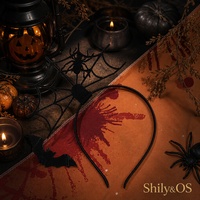 Shily&OS Vente en gros : Ensemble d'accessoires capillaires d'Halloween – Bandeaux avec cornes de diable, ailes de chauve-souris, chapeau de sorcière et pinces à bec de canard lumineuses