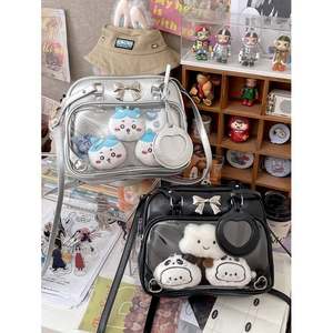 Venta al por mayor de moda pequeño para ITA bolsa para damas logotipo personalizado estilo japonés con cierre de cremallera de dos asas - Product Image 2