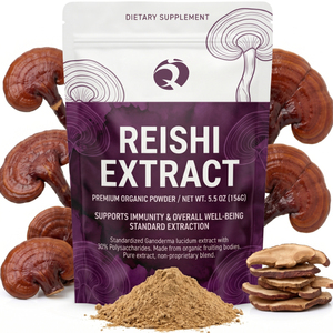 Extrait de champignon Reishi adaptogène Ganoderma, poudre d'herbes pour l'axe HPA, ingrédient de boisson fonctionnelle, complément bien-être, OEM - Product Image 1