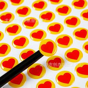 Chuangjie Custom Transparent Epoxy Resin <b>Stickers</b> Colored Round Logo Printing <b>Fruit</b> Vegetable Labels Environmentally Friendly - Product Image 2