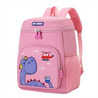 Sac à dos imperméable pour garçons et filles d'école primaire, motif dinosaure de dessin animé, avec compartiment pour ordinateur portable, fermeture éclair, grande capacité