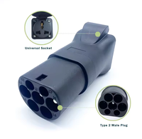 Adaptor Stasiun Pengisian Daya EV Tipe 2 16A Baru, Steker Jantan ke Soket Schuko IP44 220V AC untuk Catu Daya