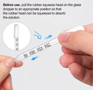 1ML cam mezun Eyedropper beyaz kauçuk kapak düz kafa ile Test tüpü dirsek yağ temizle şişe içbükey alt ile - Product Image 6
