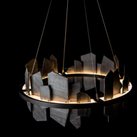 Luminaire suspendu Cano Lighting, style industriel américain vintage, noir, anneau décoratif, lustres pour salon, luminaire en pierre noire