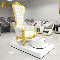 Fauteuil de pédicure Royal Spa, salon de manucure de luxe, fauteuil de pédicure et de manucure, trône royal, design d'art des ongles