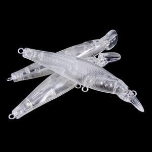 Crank bait Crankbait <span class=keywords><strong>Unpainted</strong></span> Minnow iscas de plástico rígido Iscas de 8.5 centímetros