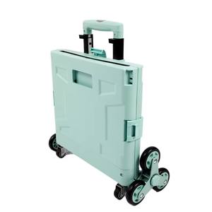 Toko lipat kecil koper Supermarket, kursi mobil plastik dapat dilipat tanpa lipat, keranjang belanja penyimpanan - Product Image 6