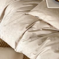 Ensemble de literie en coton jacquard 60S, 4 pièces, housse de couette douce et respirante, ensemble de draps de luxe pour hôtel, pour toutes les saisons