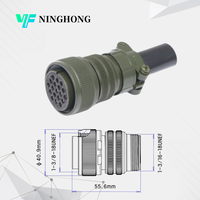 Connecteur circulaire étanche IP67 Mil-Specs, femelle et mâle, 2, 6 et 14 broches, normes militaires Mil-DTL-5015 MS3106A MS3102A 22-19S