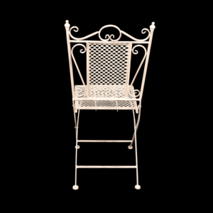 Giardino esterno matrimonio decorativo in metallo bianco in difficoltà sedia pieghevole all'aperto bistrot giardino in metallo <span class=keywords><strong>sedie</strong></span> in ferro battuto - Product Image 4