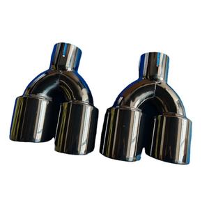Embout d'échappement en titane noir en acier inoxydable de 3,5 pouces, forme en Y, double tuyau, embout de silencieux universel pour voiture, modification de performance - Product Image 6
