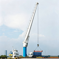 Grue de pont marine certifiée BV CCS de 30 tonnes avec commande hydraulique et commande à distance pour la manutention de marchandises