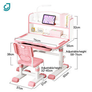 Conjunto de <span class=keywords><strong>Escritorio</strong></span> y Silla Ergonómico Moderno para Niños, Ajustable en Altura, con Estantería, Muebles para el Hogar, Mesa de Estudio de Madera para Niños - Product Image 6