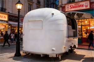 Remorque alimentaire <span class=keywords><strong>de</strong></span> style vintage avec cuisine complète, bar mobile rétro pour la restauration <span class=keywords><strong>de</strong></span> mariages et <span class=keywords><strong>de</strong></span> fêtes - Product Image 4