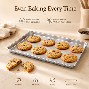 <span class=keywords><strong>Teglia</strong></span> da Forno Rettangolare Bassa in Alluminio per Alimenti, per Torte, Muffin, Cottura e Raffreddamento in Forno - Product Image 1