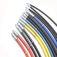 ZM 0285 Tuyau de graissage flexible bleu de 12 po le plus vendu pour graisse et résine, 9x300mm avec ressort sans raccord