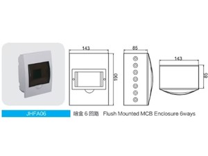 Bề mặt gắn kết hộp phân phối cho sử dụng thương mại Treo Tường Hộp phân phối điện tuôn ra gắn kết phân phối điện - Product Image 4
