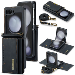 Funda de teléfono con billetera móvil de negocios creativos de cuero cuadrado a la moda para Samsung <span class=keywords><strong>Galaxy</strong></span> <span class=keywords><strong>Z</strong></span> Fold <span class=keywords><strong>3</strong></span> 4 5 5g <span class=keywords><strong>Clip</strong></span> de cinturón cadena <span class=keywords><strong>Z</strong></span> Flip 5 - Product Image 1